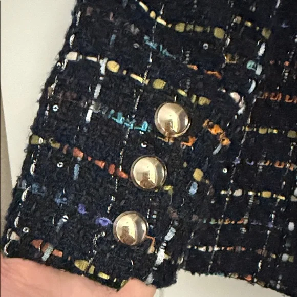 Zara Women's Multicolor Tweed Blazer - Picture 7 of 9